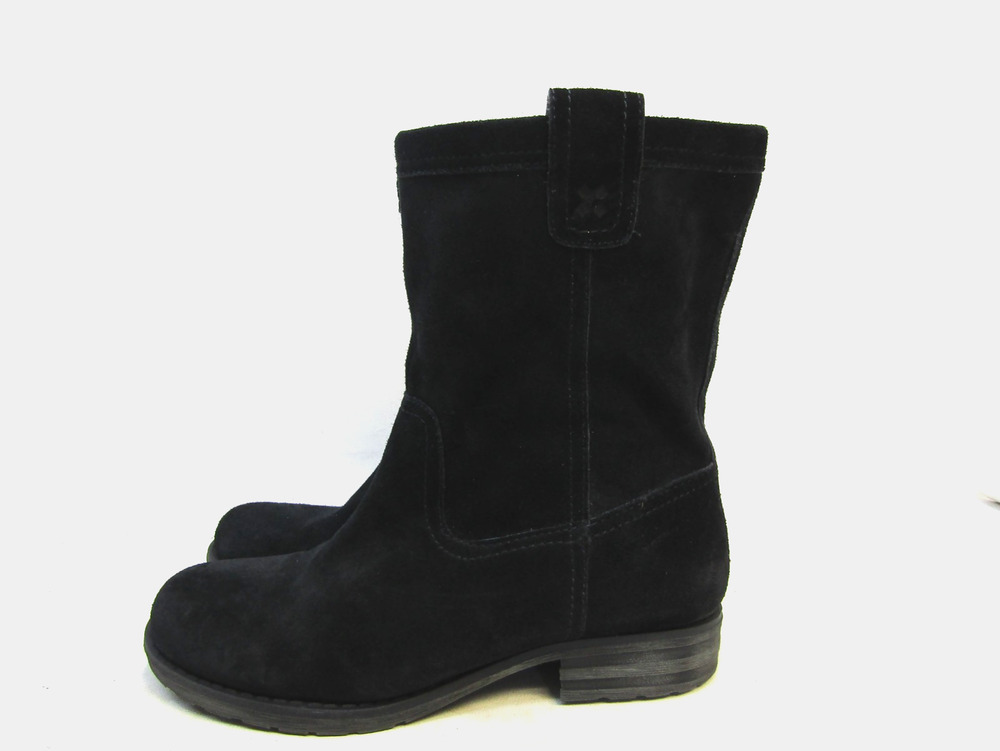 Naturalizer Womens Sz 7 M Black Suede Fashion 8" High Ankle Boots